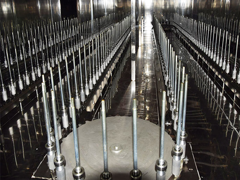 Glass spraying assembly line